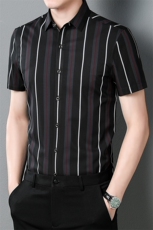 C8903钱塘2020-2夏季男士竖条纹精品短袖衬衫P55，男装衬衫，钱塘207-2