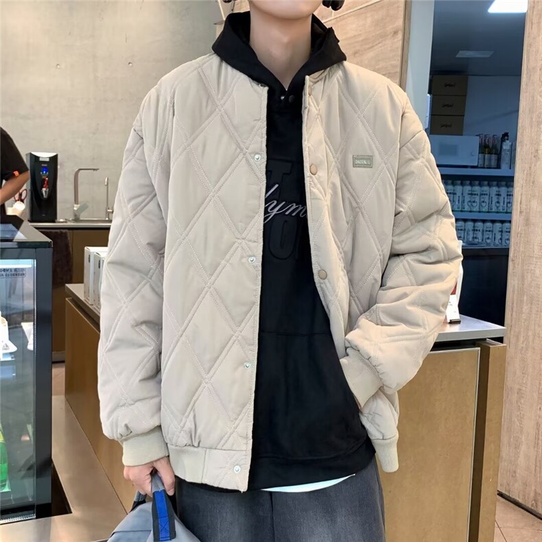 棉服男冬季棉袄薄款棉衣面包服外套学院风休闲棒球领夹克 MC417图片