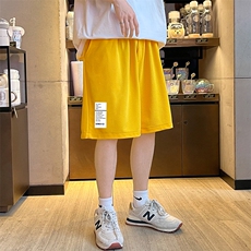 MK37045-P15冰丝短裤男士大码宽松休闲五分裤男运动中裤港风，男装休闲裤，电商A040