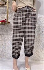 2021秋季新款时尚休闲显瘦遮胯直筒休闲裤，女装休闲裤，L·H·X