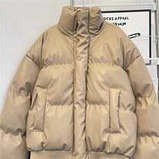 加绒加厚冬款男立领皮棉衣保暖面包服皮棉袄外套MA134P92，男装棉衣，星座1013-1