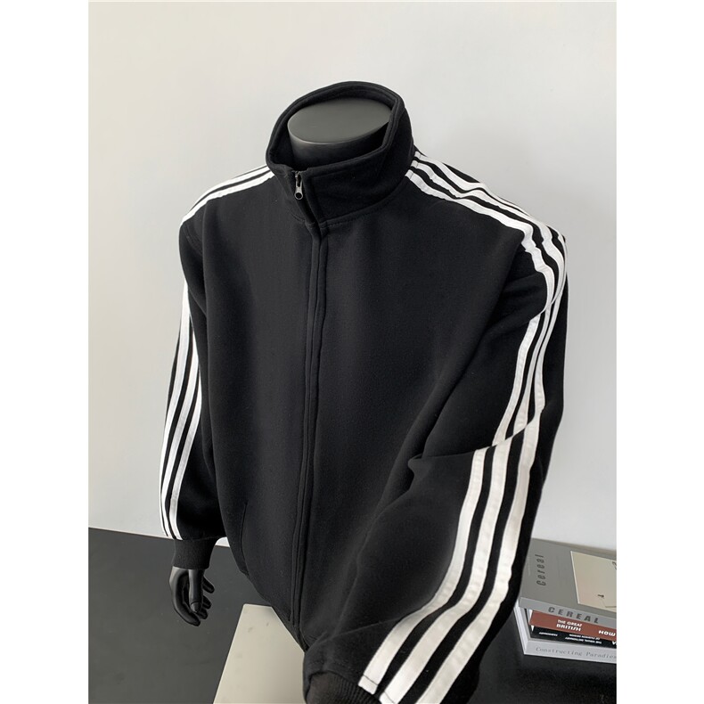 F241013-P55三条杠短款卫衣外套春秋棒球服秋季初秋运动早秋穿搭,女装短外套,星座617A-2