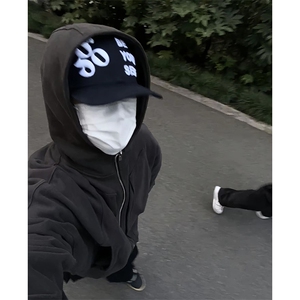 抖音得物高品质二开 25秋冬美式重磅宽松结构设计连帽卫衣外套W78图片
