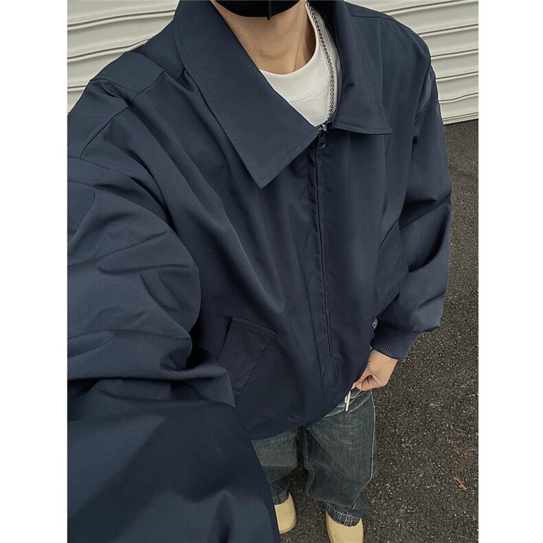 黑墙春季翻领飞行服夹克短款外套男装宽松外套春装拉链衫S384特68,男装夹克,电商A233-1