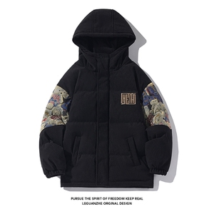 2025 冬季新款 港风白底大码绣花小熊棉衣M-5X HM23927-特P105图片