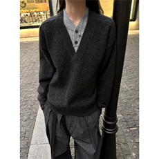 简约慵懒气质时尚ins百搭新款原宿文艺高质量北极绒毛衣日系潮流，男装针织衫/毛衣，星座516A