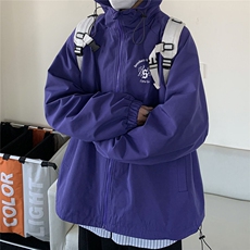 港风24新款春季时尚潮流美式连帽高品质防水夹克外套F55，男装夹克，电商A247