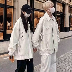 2026美式复古哈灵顿休闲夹克男小众高级感百搭上衣宽松情侣外套潮，男装夹克，星座506A