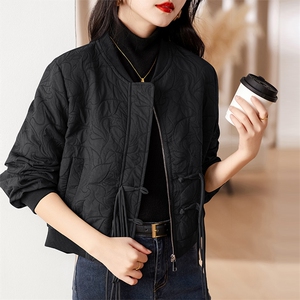 新中式流苏盘扣外套女2025春秋新款小个子宽松百搭休闲棒球服夹克图片