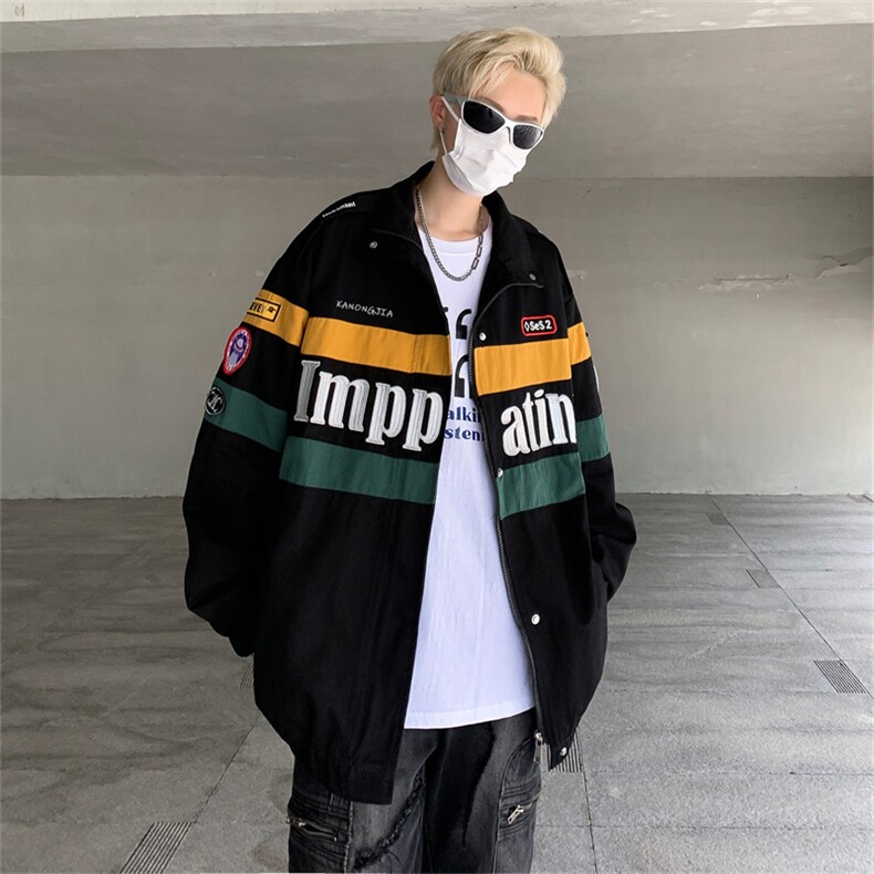 Wt428-P68美式痞帅机车宽松立领夹克,男装夹克,星座1501-1
