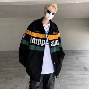 Wt428-P68美式痞帅机车宽松立领夹克图片