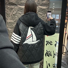 网络图现货连帽棉服刺绣潮牌宽松飞行员夹克棉衣外套RX88-P75，男装夹克，星座1005-4