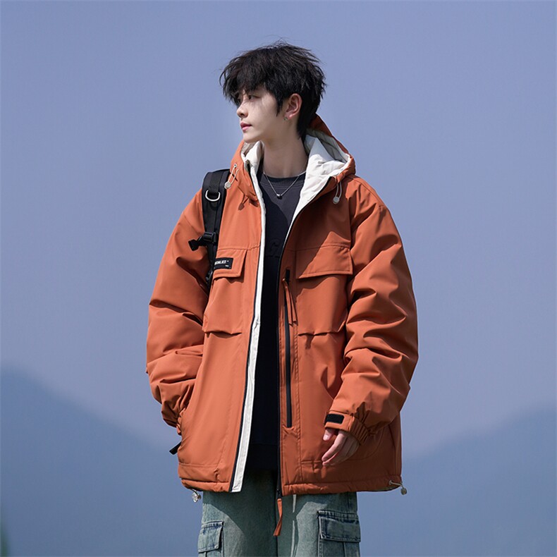 Y2361-P248 L-9XL新标90绒冬季新款石墨烯大码宽松连帽羽绒服图片