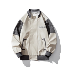 白底肩膀民族风大码M-5XL夹克男情侣皮衣男女外套男JK8756P110控，男装民族服装，星座227-7