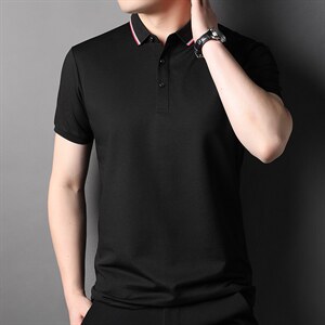 男式2023年夏季新款T恤衫男短袖翻领休闲polo体恤上衣爆图片