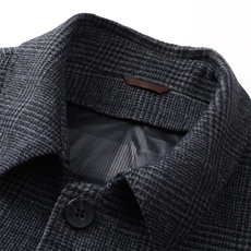 BZA6628钱塘2020-2新款男士水貂领羽绒脱卸羊毛呢派克服外套P260，男装毛呢大衣，钱塘207-2