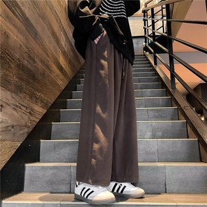 日系cityboy摇粒绒裤子束脚卫裤男女秋冬款潮牌阔腿裤9分裤~K1860图片