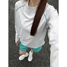 休闲宽松上衣运动风户外长袖T恤圆领套头春秋卫衣女ST697-P37，男装T恤，星座412-1