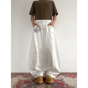 903-AK050-特P55  【S-3XL】 工装白色弯刀裤2图片