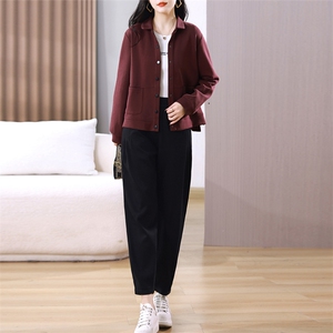 休闲运动服套装女2025春装新款韩版时尚开衫洋气显瘦卫衣两件套潮图片