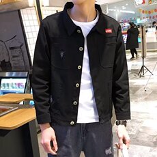 男士牛仔外套韩版潮流修身帅气青年日系休闲夹克春秋衣服XJK06，男装工装外套，星座208-5