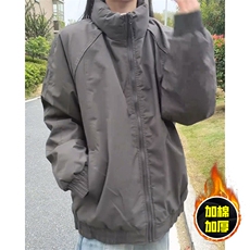 现货美式高街休闲棉衣夹克三防立领纯色户外工装加厚棉服外套，男装夹克，电商A486