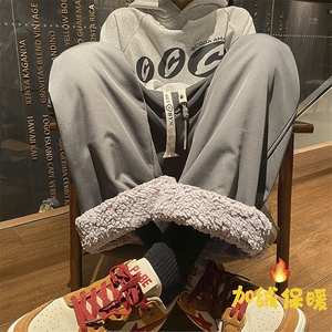 冬天加绒加厚防水羊羔绒休闲裤 KK377 特P55图片