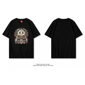 M494-P35刺绣款短袖t恤夏季宽松潮流ins情侣款上衣图片