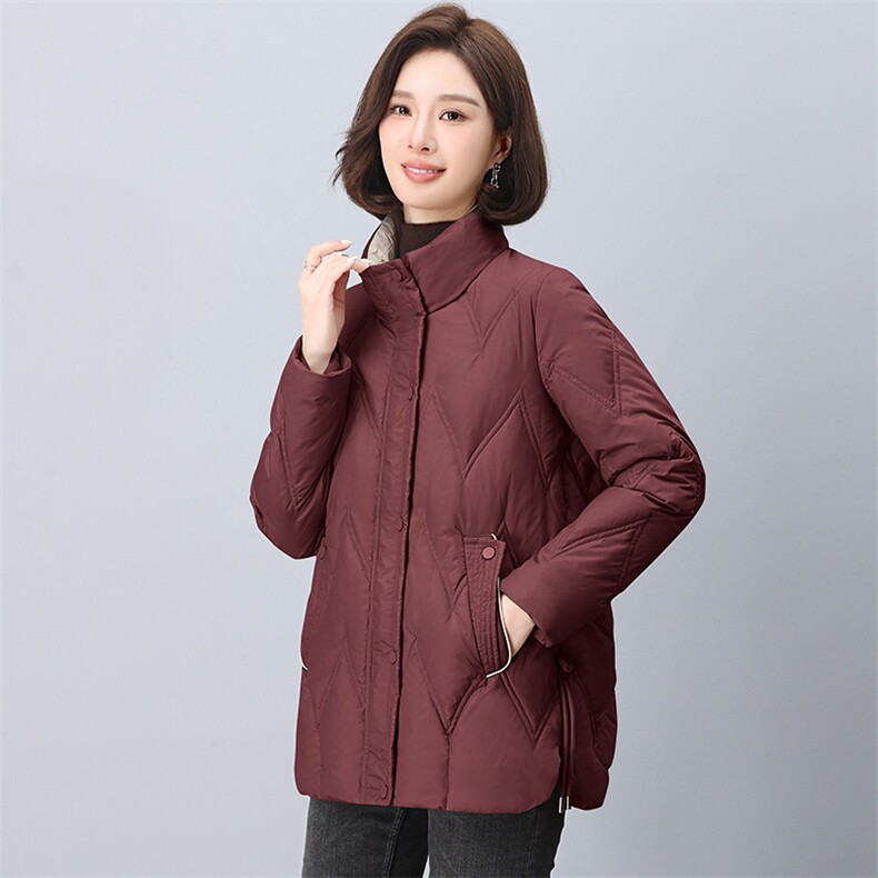 2024冬季新款棉衣加厚女外套短款立领小个子冬装棉服外套,女装棉衣/棉服,雪樱依海