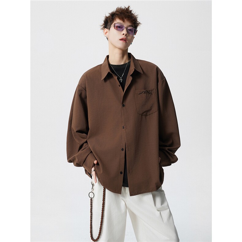 CS1121-特批28控58秋季新款冰丝面料长袖衬衫防晒透气衬衫，男装防晒衣，电商A059