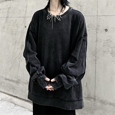 WY608-P45美式复古水洗长袖卫衣，男装卫衣，星座1501-1