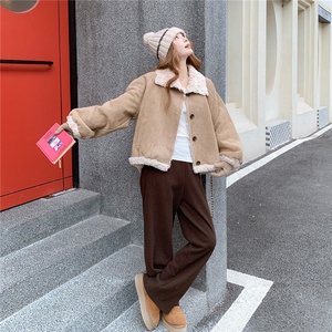 皮毛一体外套R2C086-2583-1【卡其色】P205K335图片