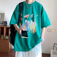！2024夏季新款男士华夫格短袖T恤透气半袖TXH337P25，男装T恤，电商B220