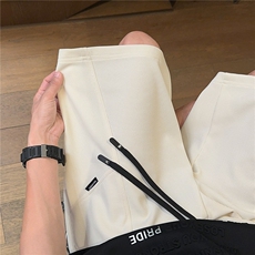 美式华夫格oversize贴标短裤男运动裤子X416B-1-DK1086-特P30限58，男装休闲裤，星座416B-1