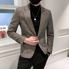 秋冬社会小伙皮衣夹克西装单西修身西服A236-XZ-190-P155，男装夹克，电商A236