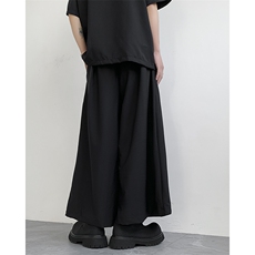 新中式风唐装裙裤加肥加大码阔腿裤休闲裤310A-2BK320P60控78，男装民族服装，星座310A-2