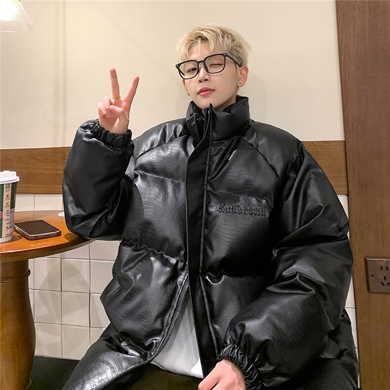 港风鳄鱼纹钢印字母设计棉衣男MY77093P120控168抖音控198，男装棉衣，星座227-7