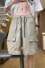 港风工装休闲裤高街五分裤宽松沙滩裤直通短裤DK308P28，男装休闲裤，星座1204-3