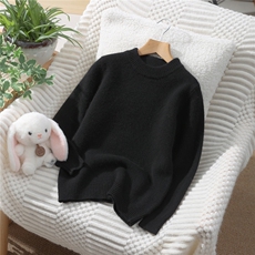 儿童男女同款时尚百搭通勤休闲长袖双股加厚羊毛衫，童装儿童羊毛衫，蒙王妃