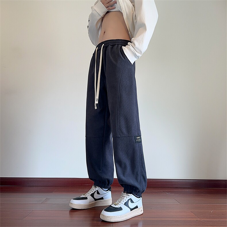 秋冬潮牌个性标痞帅运动宽松百搭设计感裤子XZ301b-2-CK709P32,男装休闲裤,星座301B-2（原A443-1）