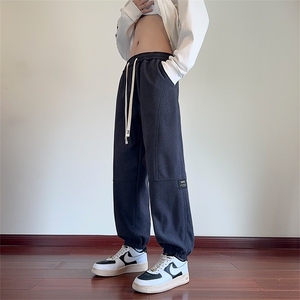 秋冬潮牌个性标痞帅运动宽松百搭设计感裤子XZ301b-2-CK709P32图片