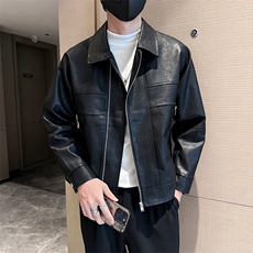 社会小伙男士秋冬皮衣厚款2025秋季长袖夹克店主风JK0806-P160，男装夹克，电商A236
