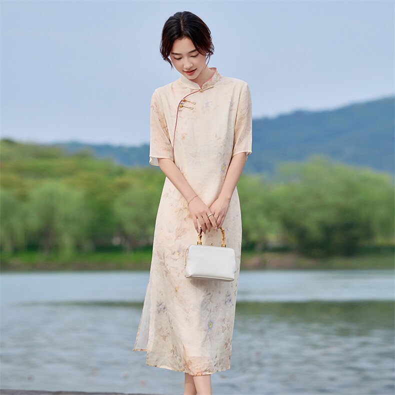 2026年春季苎麻文艺/优雅旗袍，女装汉服/婚纱/旗袍/礼服，江南依恋