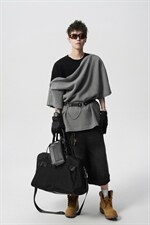 现货-原创-拉链撞色短袖可拆分T恤解构T美式T1016-1T353P43K78，男装T恤，星座1016-1（原电商B408-1）