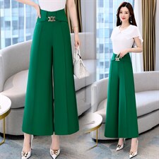 2022夏季新款韩版时尚高腰显瘦阔腿裤女休闲百搭气质长裤，女装休闲裤，卡杰菲