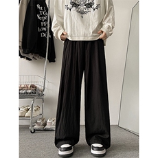 8XL-M特大码风棉麻裤男长裤子宽松直筒型休闲拖地裤k955P65，男装休闲裤，电商D206-1
