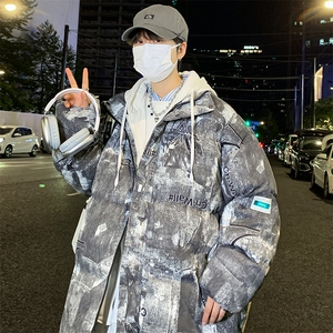 男冬季新款保暖棉衣宽松加厚大码ins棉服假两件外套33231P115图片