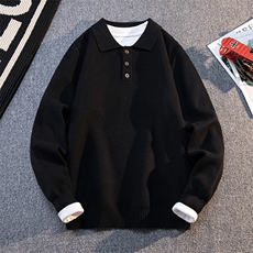 8788-P482025年秋冬新款翻领毛衣男时尚长袖针织衫，男装针织衫/毛衣，电商A113