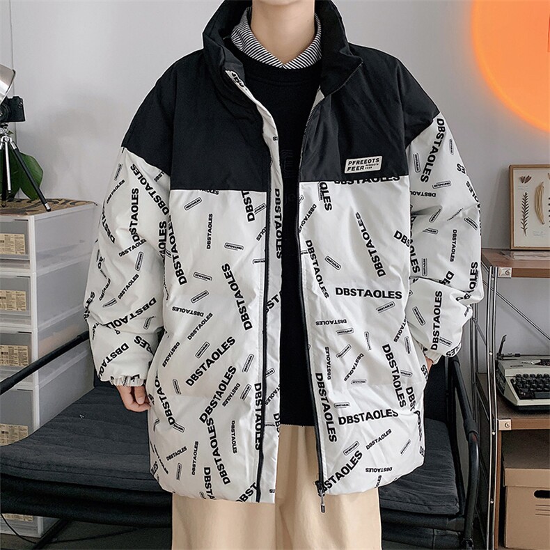 港风立领外套男冬季棉袄羽绒服情侣装面包服A068-18919M10-TP78,男装羽绒服,电商A068