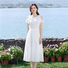 气质连衣裙2026夏季新款收腰显瘦高端时尚减龄遮肚显瘦中长款裙子,女装连衣裙,超越, 气质连衣裙2026夏季新款收腰显瘦高端时尚减龄遮肚显瘦中长款裙子,女装连衣裙,超越,